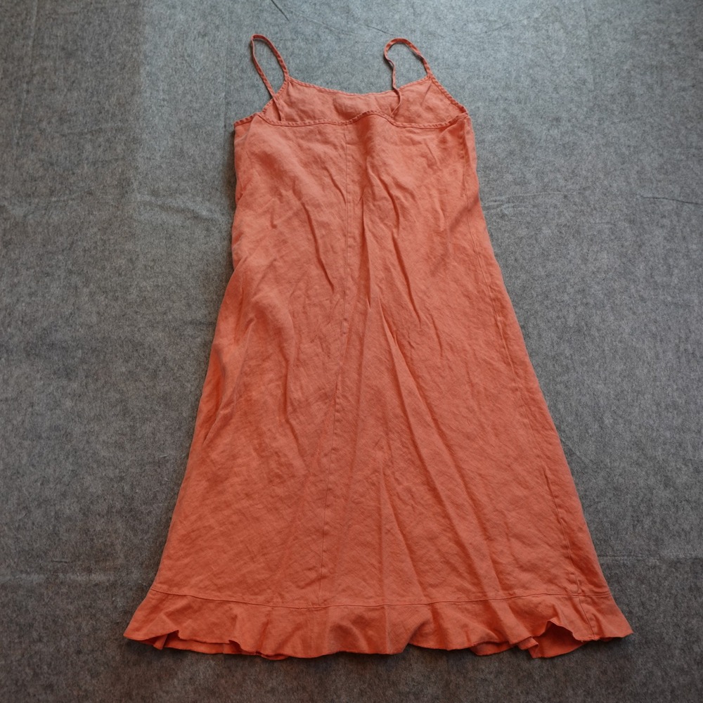 Bryn Walker Dress Women Medium Pink Linen Ruffle Hem Slip Cami Sleeveless - Picture 2 of 11